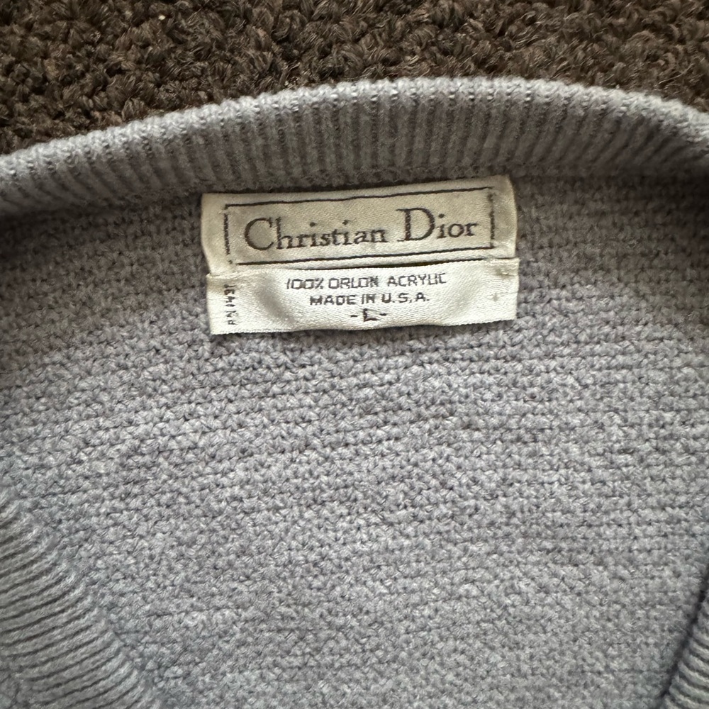 Dior Men's Classic Gray Crewneck Sweater